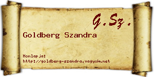 Goldberg Szandra névjegykártya